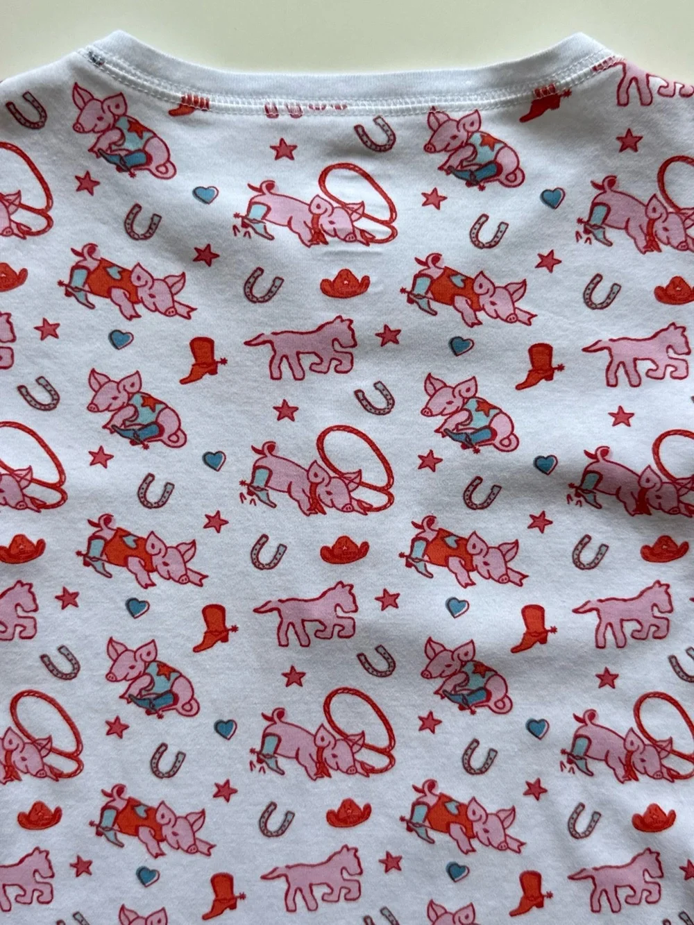 Roller Rabbit × Lilly Sisto Kids “Piggy Up” Pajama Set - Size 8Y